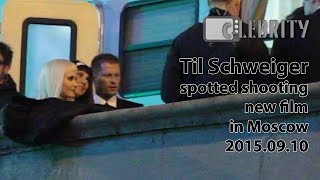 Til Schweiger spotted shooting new film in Moscow, 10.09.2015