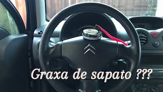 Restauração do volante com GRAXA DE SAPATO ?