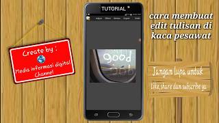Cara membuat edit tulisan di kaca pesawat menggunakan aplikasi picsay pro