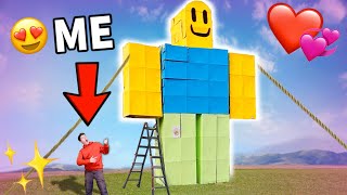 I Built The World's Largest Roblox Noob Statue!