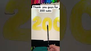 Thank you guys so much for 200 subscribers #fypシ #draws #drawing #art