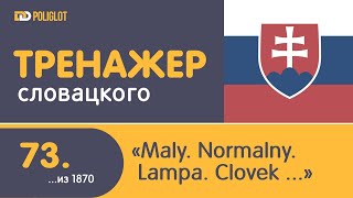 Тренажёр словацкого языка. Урок73.Malý. Lampa. Moderný. Normálny. Človek....