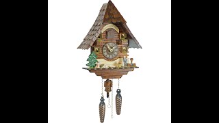 413QM 8006A Jam Kukuk/Cuckoo Clock CHALET Schwarzwald! Jam ASLI Jerman. No Musik.