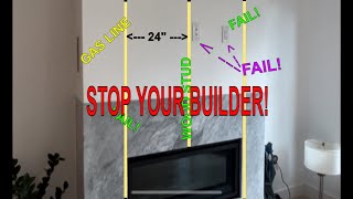 DON’T LET YOUR BUILDER DO THIS! - TV Wall Prep New House Fail #shorts