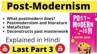 Postmodernism in English Literature in Hindi Part 3 I Tutorial I