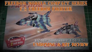 Freedom Models Compact Series - VFC-111 F-5 Freedom Fighter Eggplane - Unboxing & Kit Review