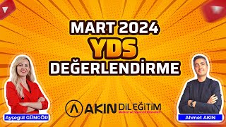 YDS Mart 2024 Sonrası Ahmet AKIN ve Ayşegül GÜNGÖR Hocalarımızdan değerlendirme yorumları