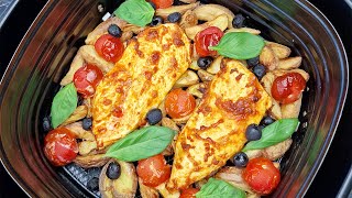 Italienisches Hähnchengericht aus der Heißluftfritteuse / Airfryer