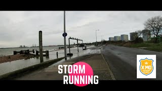 Storm running Weston Shore