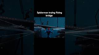 Spiderman fixing bridge #milesmoralesgame #marvel #spiderman #ps4