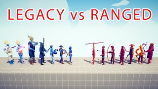 LEGACY TEAM vs RANGED TEAM - Totally Accurate Battle Simulator TABS