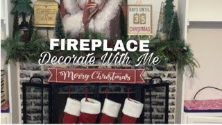 HOW TO DECORATE  A  CHRISTMAS FIREPLACE MANTEL 🎄