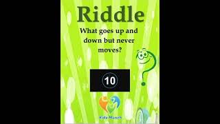 Riddle- What goes up and down but never moves? #riddles #riddleswithanswers #solve #riddlechallenge