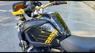 Bmw R1250Gs Adv 40th anniversary 21 HOW TO APPLY, INSTALL, look TUTORIAL tank yellow stickers decals