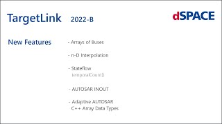 New Features of TargetLink 2022-B