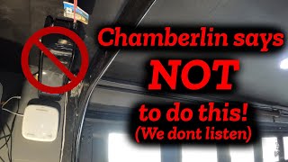 How NOT to install Chamberlin RJO70 Side Mount Garage Door Opener. Reverse Wound Drum Installation