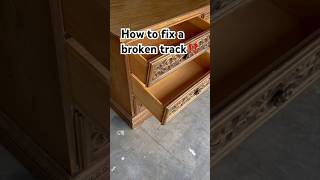 Broken Drawer Track⁉️ EASY FIX‼️Step by Step Tutorial #furnitureflip #furniturerenovation #diy