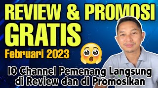 Promosi dan Review Channel Youtube Gratis Februari 2023