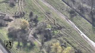 Artillery from the 36th Brigade chase Russian soldiers away. Southern Ukraine.