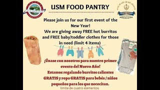 USM Foo Pantry-- Giving Away Free Hot Burritos And Free Baby Clothes