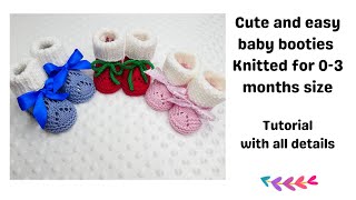 how to knit easy Baby booties /baby booties, Easy knit, Newborn Baby shoes easy to follow tutorial