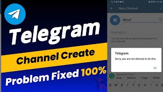 Sorry you are not allowed to do this telegram channel | How to fix telegram group problem 2023