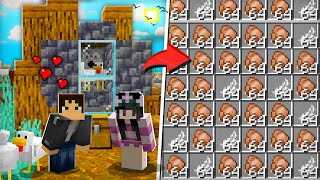 Fiz uma FARM DE GALINHAS mas a Karolzinha Quebrou!! - CASAL MINECRAFT SURVIVAL #17