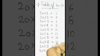 Table of 20 | table trick #table #shorts #ytshorts