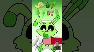 Green food mukbang funny #animation #funny