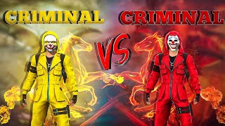 Red Criminal Vs Yellow Criminal 🔥 1 vs 1 Custom Room Challange 💀 All Criminal Return 🤫 Free Fire 👑