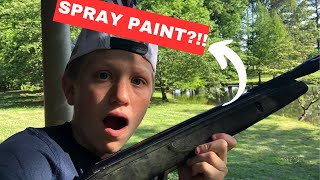 PAINTING my GAMO CAMO!!! Gamo raptor whisper air rifle