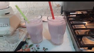 Licuado de fresas congeladas