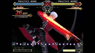 [Fate/Unlimited Codes] Archer's intermediate BnB, Bow loops variation