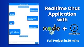 Realtime Chat Application with Node JS and Socket.io | Chat App | Html, CSS and Javascript