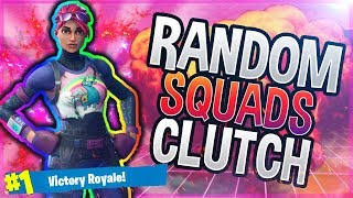 Fortnite Battle Royale - Random Squad Win - Getting Noobs Their First Win