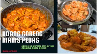 Udang Goreng Manis Pedas || Udang Saus Padang || Cocok buat yg baru bisa masak || ga perlu beli.