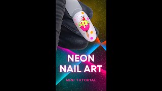 Neon Nail Art Tutorial | Summer Nails 2021 #shorts