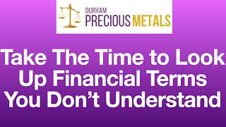 Take the Time to Look Up Financial Technical Terms