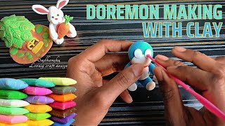 How to make Doraemon with Clay | Clay molding | Making Doraemon Cartoon | Doraemon | Clay craft