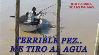 PESCA EN PARANA DE LAS PALMAS...TERRIBLE PEZ,ME TIRO AL AGUA!!!!!!