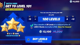 Buying All 100 Levels in Fortnite Season 4 - Unlocking Tier 100 Chapter 3 Battle Pass