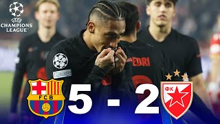 FC Barcelona vs Estrella Roja 5-2 | RESUMEN y GOLES DEL PARTIDO| Champions League 2024/25