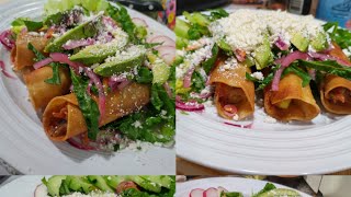 Flautas de pollo y papa 🔥🔥🔥Mexican fried chicken taquitos🌶️🍅 Pruébala están riquísimas.