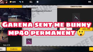 Garena Sent Me Crazy Bunny Mp40 Gun Skin Permanent | Emotional Moment 🥺 - Garena Free Fire