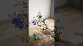 AND PLANTS FLOWERS ドライフラワー花瓶アレンジ - Blue -