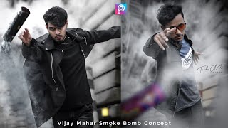 Vijay Mahar Smoke Bomb Concept Editing Tutorial - Instagram Viral Edit - TECH ART