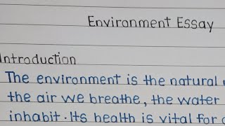 Essay on environment Environment essay in english essay kaise likhe #video #shyamwriting #essay