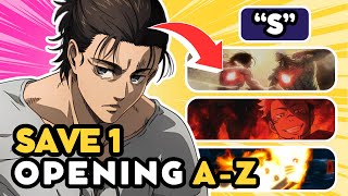 Save 1 ANIME OPENING for each LETTER (A-Z) 🔥✏️ | ANIME QUIZ