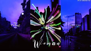 Woman - Doja cat (let me be ur Woman)🖤💭 Aesthetic  Lyrics Whatsapp Status