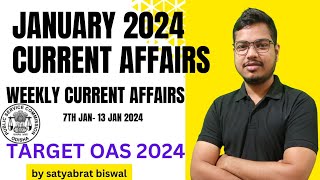 January 2024 current affairs,weekly current affairs (7-13jan) ,target oas 2024